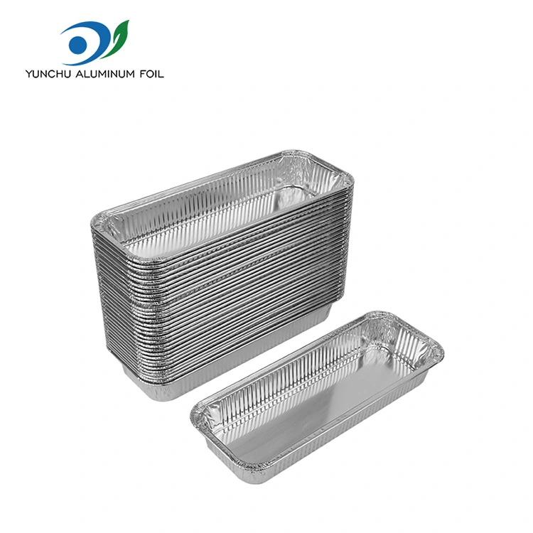 Obdĺžnikový pečený chlieb strieborné hliníkové nádoby Obdĺžnikový pečený chlieb strieborné hliníkové nádoby