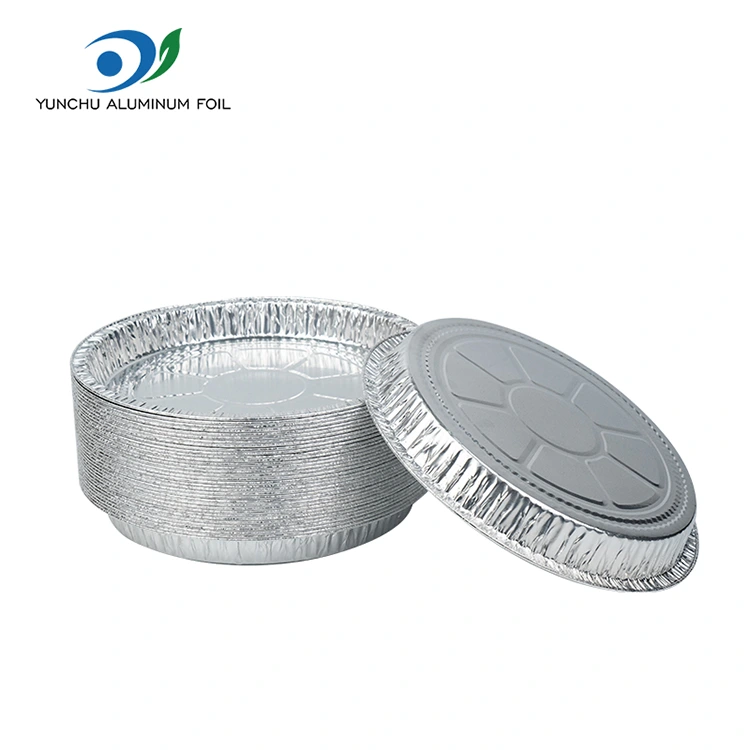 7-9 palcov Pizza Pan Strieborná hliníková fólia kontajnery