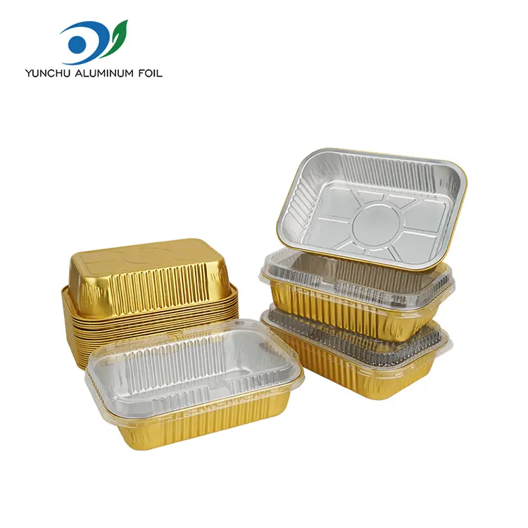 Jednorazové kontajnery hliníkovej fólie na grilovanie Jednorazové kontajnery hliníkovej fólie na grilovanie