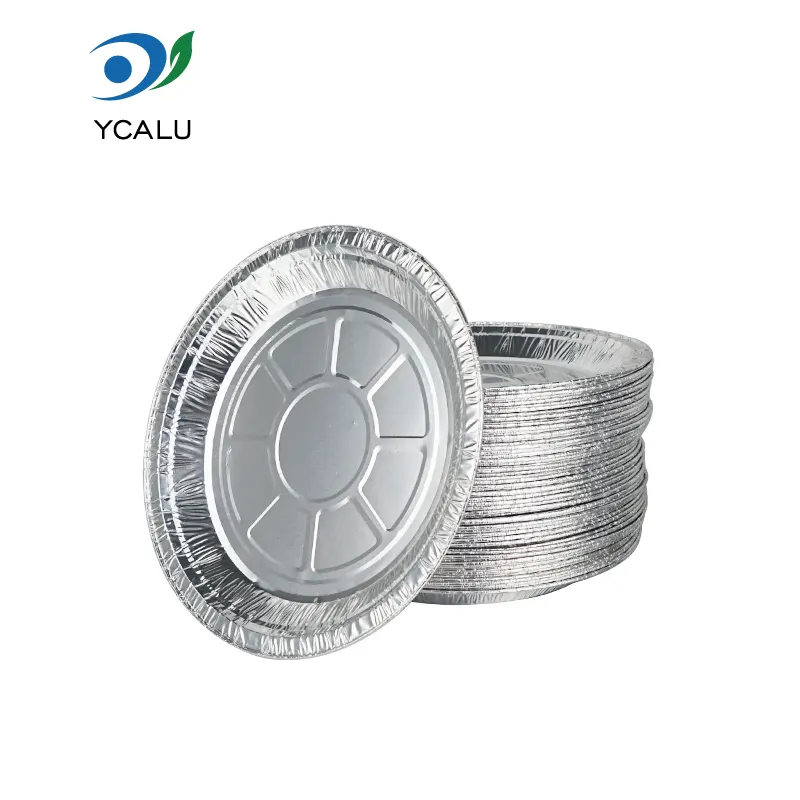 Jednorazová disková fritéza Nádoby na jedlo zo striebornej hliníkovej fólie