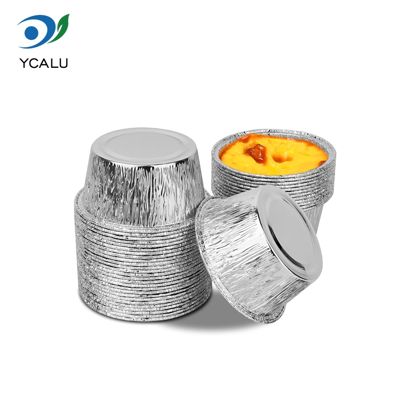 Jednorazový okrúhly podnos na koláče Strieborné hliníkové fóliové nádoby Jednorazový okrúhly podnos na koláče Strieborné hliníkové fóliové nádoby