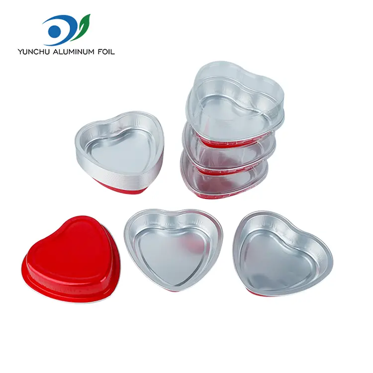 Cake na pečenie koláča v tvare srdca hliníkové fóliové nádoby
