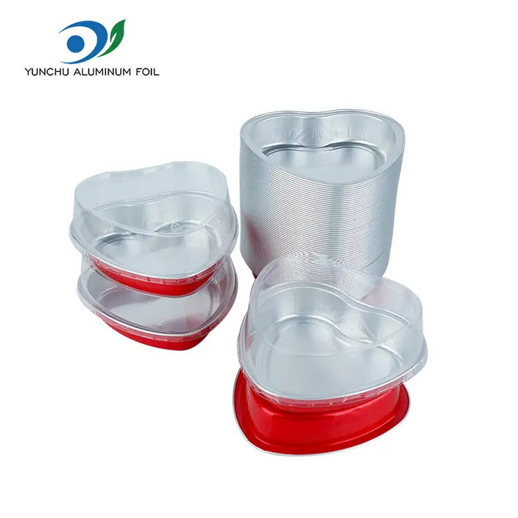 Cake na pečenie koláča v tvare srdca hliníkové fóliové nádoby