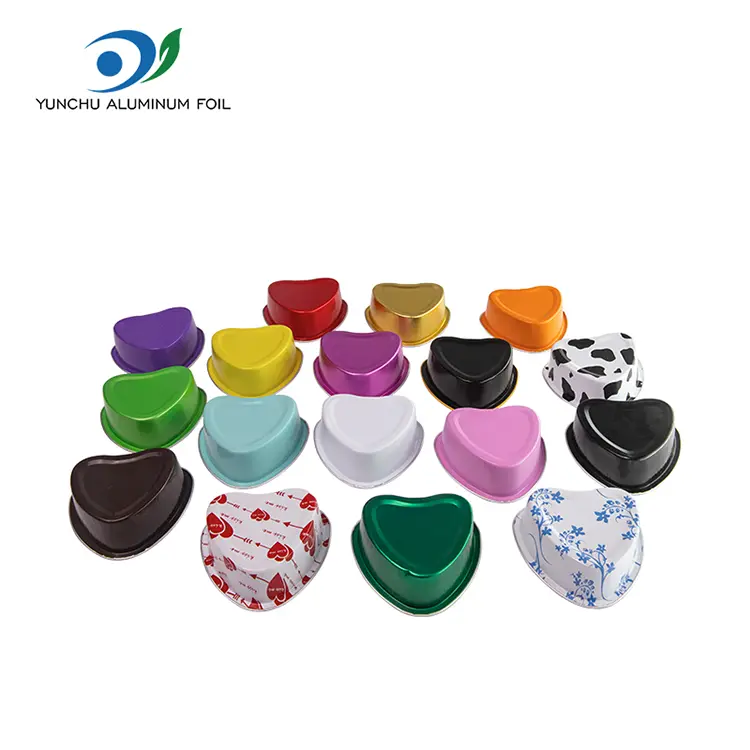 Hliníkové hliníkové fólie v tvare srdca v tvare srdca