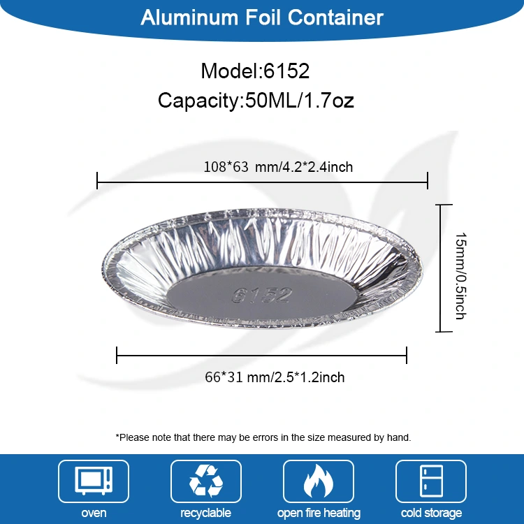 Oválne vaječné koláče strieborné hliníkové nádoby