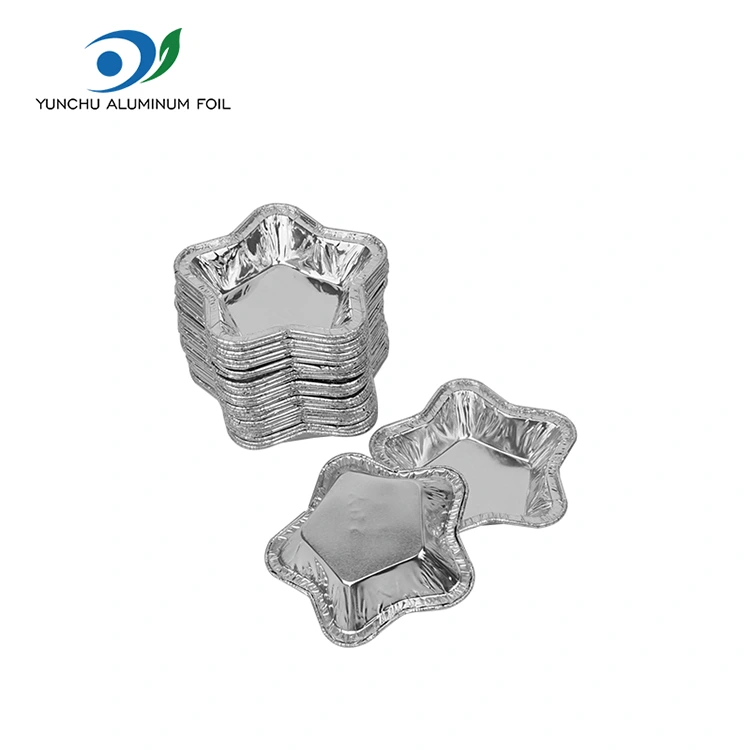 Hliníkové koláčové košíčky v tvare hviezdy na pečenie Hliníková fóliová nádoba na jedlo